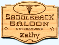 Wood Name Tag